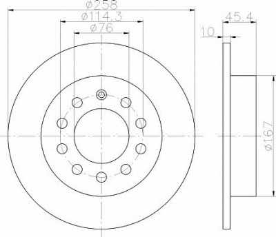 HELLA PAGID 8dd355114531 -  Тормозной диск